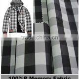 Plaid Poly Memory Fabric for Garment