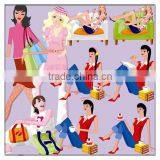 Fashion Design Printed Taffeta Fabric thumbnail-1