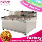 Electric 2-tank Fryer 2-basket Restaurant Deep Fat Steak Fryer Guangzhou Factory thumbnail-1