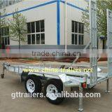 Tandem Car Trailer /galvanized Digger Trailer /digger Carrying Trailer TR1807 thumbnail-4