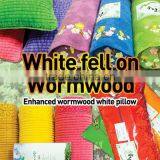 Enhanced Wormwood White Pillow Korean Traditional Herb Pillow Health Pillow thumbnail-1