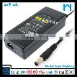Desktop Power Supply 24v 4A 96w ac dc Adapter/power Adapter UL/CUL GS CE SAA FCC Approved (2 Years Warranty)
