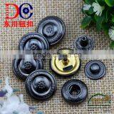 Gun Metal Garment Accessory Custom Logo Snap Button for Leather Jacket