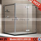stainless steel square framless sliding shower room