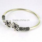 Excellent !! Flower Shape Plain 925 Sterling Silver Bracelet, For Beautiful Wrist, Fresh Silver Jewellery thumbnail-3