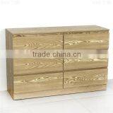 Oak Wooden Grain Melmained MDF Cheap Modern Large Simple Modern Used Chest of Drawers thumbnail-1