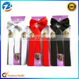 New Arrival Multi Colors Children Adjustable Elastic Braces Suspender Bowties Set                        
                                                Quality Choice