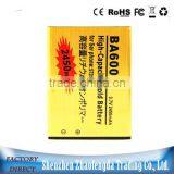 BA600 Gold Battery for SONY Cell Phone Battery St25i Battery Free Sample