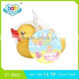 2015 New Item!PVC funny rubber duck+4 small duck baby bath learning toy