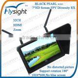 C031 7'' FPV LCD Monitor Dual Black Pearl RC801 Flysight 5.8GHz Diversity 32ch RX 1024X600