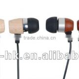 Wooden earphone for iphone MP3 MP4 PC