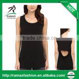 Ramax Custom Women Sleeveless Draped Back Design Workout Tank Top thumbnail-1