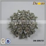 elegant metal rhinestone brooch for wedding