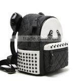 Fashion pu Backpack Handmake Panda Design Day Backpack Bag for Young thumbnail-2