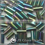 High Quality Fashion JS Glass Seed Beads - 605# Iris Bugles Beads For Garment & Jewelry