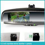 4.3 Inch Car Rearview Mirror Auto-dimming Monitor Rear Mirror With Camera Parking Sensor thumbnail-5