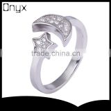 I love you to the moon and back ring with star and moon shape