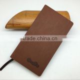 Unique design attractive looking small size pu leather notebook