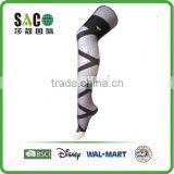 Fashion Lady's Thin Transparent Oblique Stripe Black Tights thumbnail-4