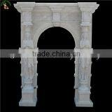 Carved White Marble Doorway
