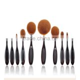 10pcs In One Set Foundation 2016 Brushes Toothbrush Shaped Cream Puff Oval Makeup