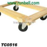 Wooden Platform Dolly With 4 Caster Wheels