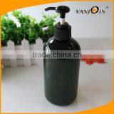 500ml Green Boston Round Lotion Bottle With Pump Sprayer thumbnail-2