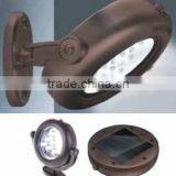 Outdoor Solar LED Wall Delux Round Puck Light thumbnail-2