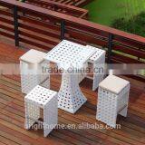 Ndoor Outdoor Wicker Bar Stools 5pcs Rattan Bar Table and Chairs Set thumbnail-3