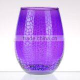 Colorful Textured Stemless Wine Glass Tumbler Water Drinking Cup thumbnail-2