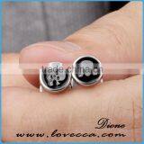 Skull Patern Body Steel Jewelry Piercing Barbell Tunnel Plug Stud Earrings thumbnail-2