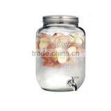 8L Yorkshire Embossed Beverage Juice Glass Bottle With Tap thumbnail-3