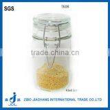 2016 Zibo Airtight Clear Cylinder Pepper and Salt Jar With Clamp Lid for Kitchen thumbnail-1