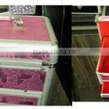 PVC And MDF Jewelry Box Lockable Jewelry Case With Mirror and Storage Drawers thumbnail-1