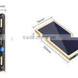 Mobile Phone Charger, Mini Portable External Battery Charger,Ultra Thin 20000mAh Solar Power Bank thumbnail-3