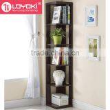 2016 New Design Wood Corner Shelf 5-Tier Bookcase Mdf Wooden Corner Rack Wholesale Corner Shelf thumbnail-2
