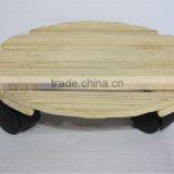 Round Wooden Flower Trolley thumbnail-1