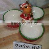 Hot Sale Christmas Reindeer Shape Ceramic Christmas Candy Holder for Supply thumbnail-1