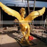 Flying Golden Winged Horse Sculpture in Bronze thumbnail-2