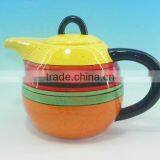 2012 NEWEST CERAMIC STRIPE MILK POT