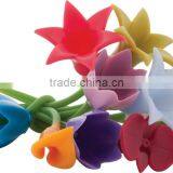 Duo Tone Floral Wine Charms thumbnail-5