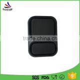 Food Grade Portable Collapsible Silicone Lunch Box,Double Lattice Silicone Lunch Box. thumbnail-2