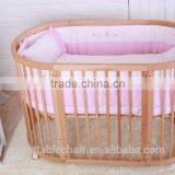 Solid Beech Wood Round Cot Wholesale Baby Cribs Full Size Bed thumbnail-4