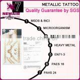Eco-friendly Flash Gold Metallic Fluorescent Body Skin Safe Temporary Tattoo Sticker thumbnail-5