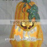 Halloween Ceramic Skull With LED Light thumbnail-1