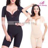 Sexy Black and Nude Body Shaper Short Sleeve Slimming Body Corset With Material Picture thumbnail-1
