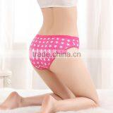 Fancy Five Star Printing Uderwear Plain Color Ladies Brief Soft Cotton Panties For Women thumbnail-3