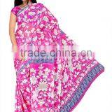 Beckoning Bhagalpuri Silk Wine Color Jacquard Print Resham Saree thumbnail-4