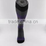 European Size Melanged Cotton Yarn Wide Strip Knee High Socks Women thumbnail-4