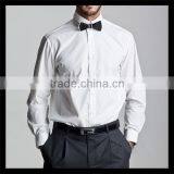 China Online Selling Personalized Customized Man Cotton Light Color Shirts With Bow Tie